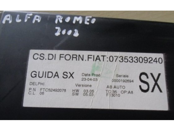Comando Sofagem Alfa Romeo 147 csof212
